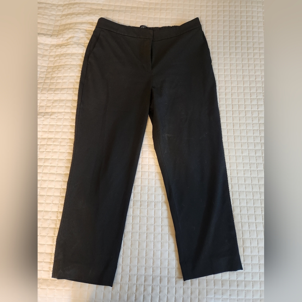 J. Crew Black Dress Pants with Straight-Leg Cut